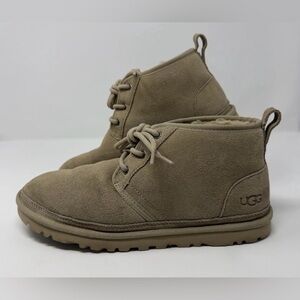 UGG Neumel Chukka Boots Sheepskin Ankle Tan Suede 1094269 Womens Size 10